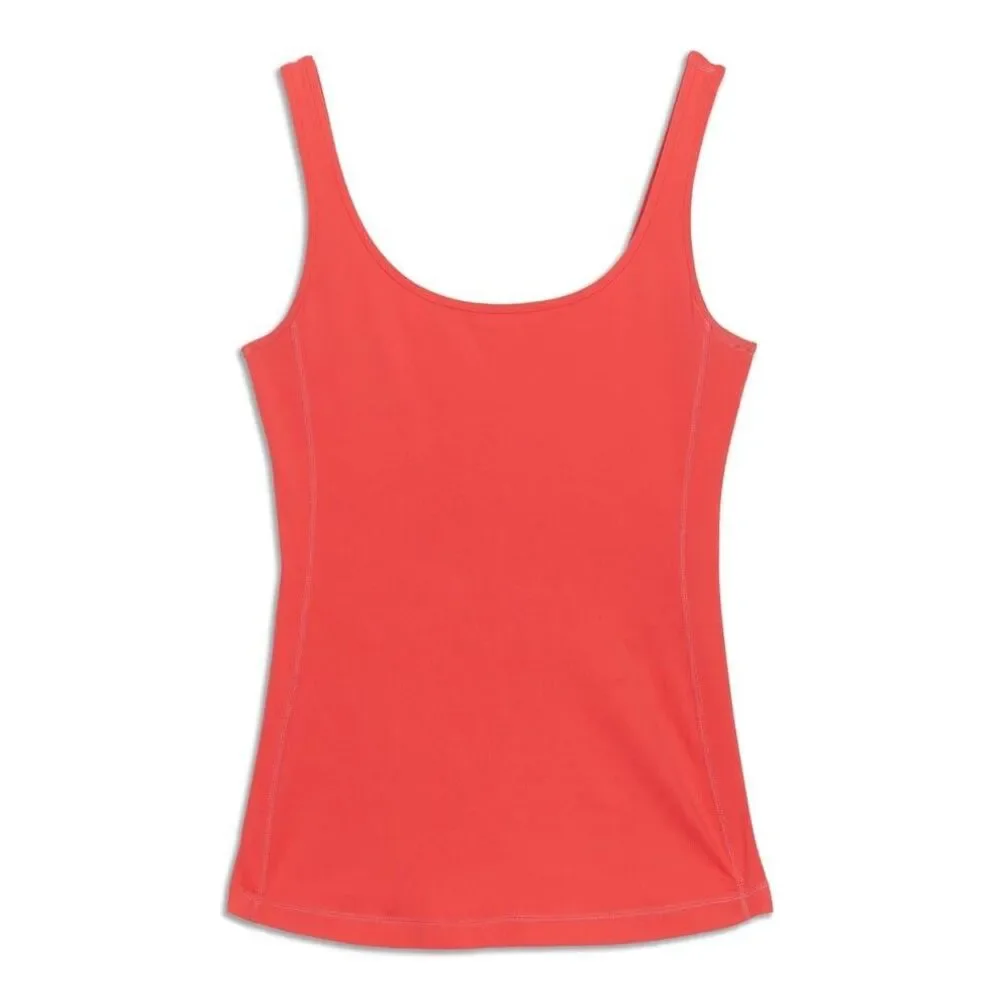 Lululemon Tank, Workout Yoga, Size 4, Bright Neon Orange, EUC!